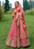 Pink silk circular lehenga choli for wedding 6510