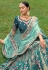 Teal silk lehenga choli 6512