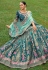 Teal silk lehenga choli 6512