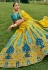 Yellow silk lehenga choli for wedding 6511