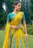 Yellow silk lehenga choli for wedding 6511
