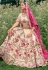 Cream silk lehenga choli for wedding 6509