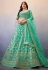 Sea green net lehenga choli 180287