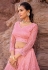 Pink net lehenga choli for wedding 7407