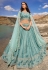 Sea green georgette lehenga choli 7408