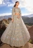 Beige organza wedding lehenga choli 7409