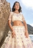 Cream net wedding lehenga choli 7411