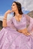 Lavender net lehenga choli for wedding 7412