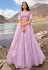 Lavender net lehenga choli for wedding 7412