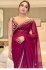 Bollywood Model Rani Pink georgette sequins designer saree