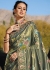 Dark Green banarasi silk wedding wear saree 7308