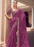 Wine georgette designer lehariya saree with blouse 1035