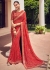 Red georgette designer lehariya saree with blouse 1029a