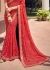 Red georgette designer lehariya saree with blouse 1029a