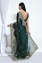 Green organza silk embroidered saree with blouse N8122C