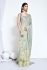 Pastel Green organza satin silk embroidered saree with blouse N8151