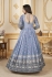 Georgette Anarkali gown dress in powder blue colour 5014