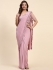 Stitched Saree with blouse in Pink colour 102073B