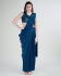 Stitched Saree with blouse in Teal blue colour KAT201