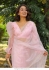 Bollywood Model Light rose organza designer saree