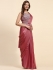 Stitched Saree with blouse in reddish pink colour A329