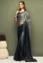 Grey Monarch silk half and half designer saree with blouse SV210