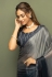 Grey Monarch silk half and half designer saree with blouse SV210