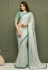 Light green chiffon designer saree with blouse SV217