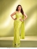 Bollywood Madhuri Dixit inspired sequins work georgette saree lemon green