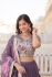 Lavender faux georgette a line lehenga choli LW7103