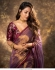 Bollywood Hina Khan inspired silk wedding saree pink color