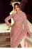 Bollywood model dual sequins georgette pink saree