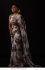 Bollywood model georgette brown and black floral print saree in white