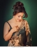 Bollywood Kajol inspired digital print black georgette saree