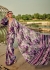 Digital Print satin saree in Purple color 1402
