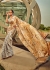 Digital Print satin saree in white color 1407