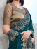 Silk Saree with blouse in Teal colour 29002