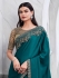 Silk Saree with blouse in Teal colour 29002