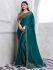 Silk Saree with blouse in Teal colour 29002