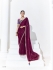 Organza Tissue Silk Saree with blouse in Wine color 2136
