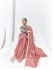 Organza Tissue Silk Saree with blouse in Peach and Teal 2139