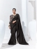 Organza Tissue Silk Saree with blouse in Black color 2140
