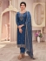 Prachi Deasi silk pakistani suit in Blue colour 68731