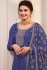 Prachi Deasi silk pakistani suit in Royal Blue colour 68735