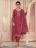Prachi Deasi silk pakistani suit in Dusty red colour 68736
