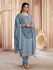 Prachi Deasi chinon pakistani suit in Blue colour 68461