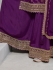 Jacquard chinon sharara suit in Purple colour 66214