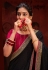 Vichitra Silk Saree with blouse in Black and Pink 4004