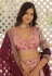 Pink viscose jacquard lehenga choli PRT23382