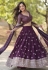 Wine faux georgette circular lehenga choli PRT23326